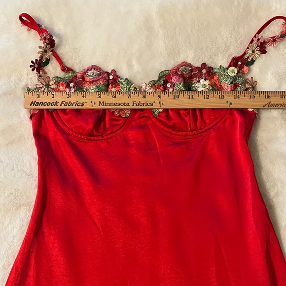 New! Princess Polly Kenzie Mini Dress Red‎ Size 6 NWT - Picture 12 of 15